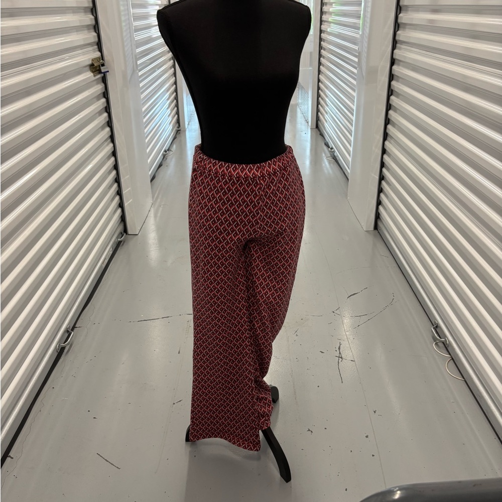 Cider Red and Black Wide Leg Pants